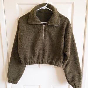 ZAFUL Fuzzy Cropped Sweater